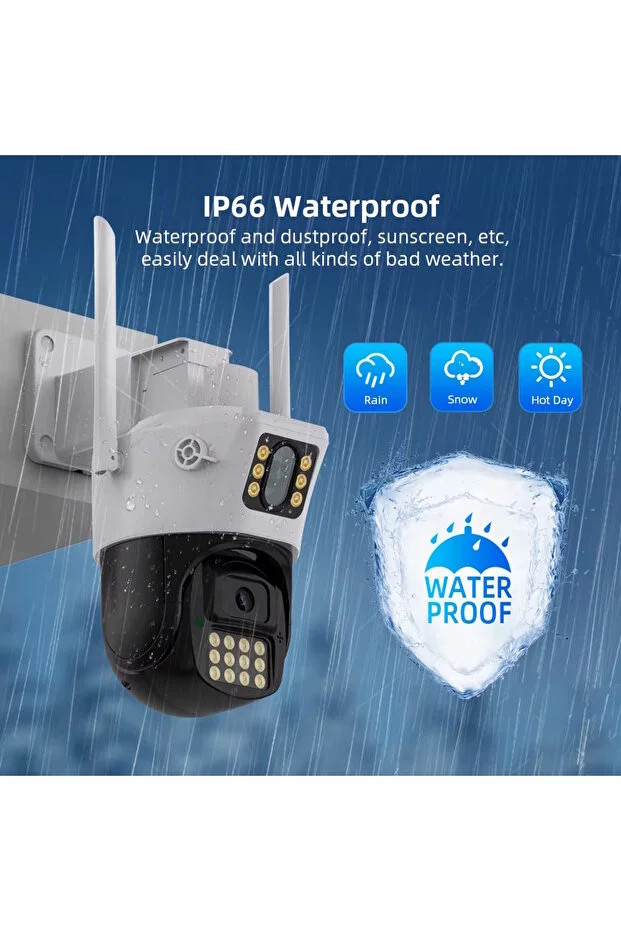 Ventus ICSee 223 6MP Dual Lens 355° Görüş Hareketli   Gece Görüş Sesli Görüşme Akıllı Kamera Çakarlı Alarm